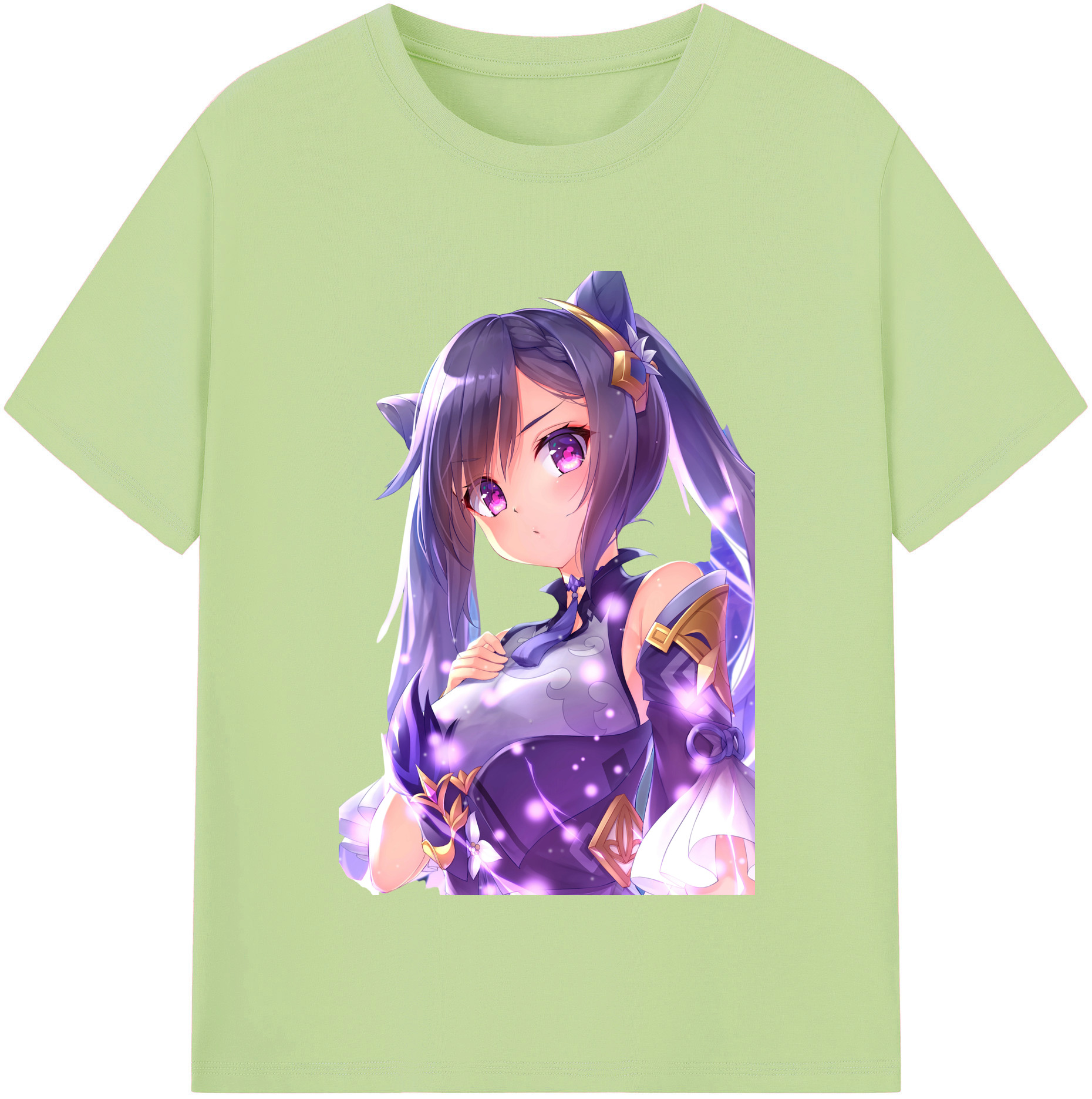 げんし神 刻晴 こくせい genshin Kokusei 綿100％半袖Tシャツ（フロントプリント）